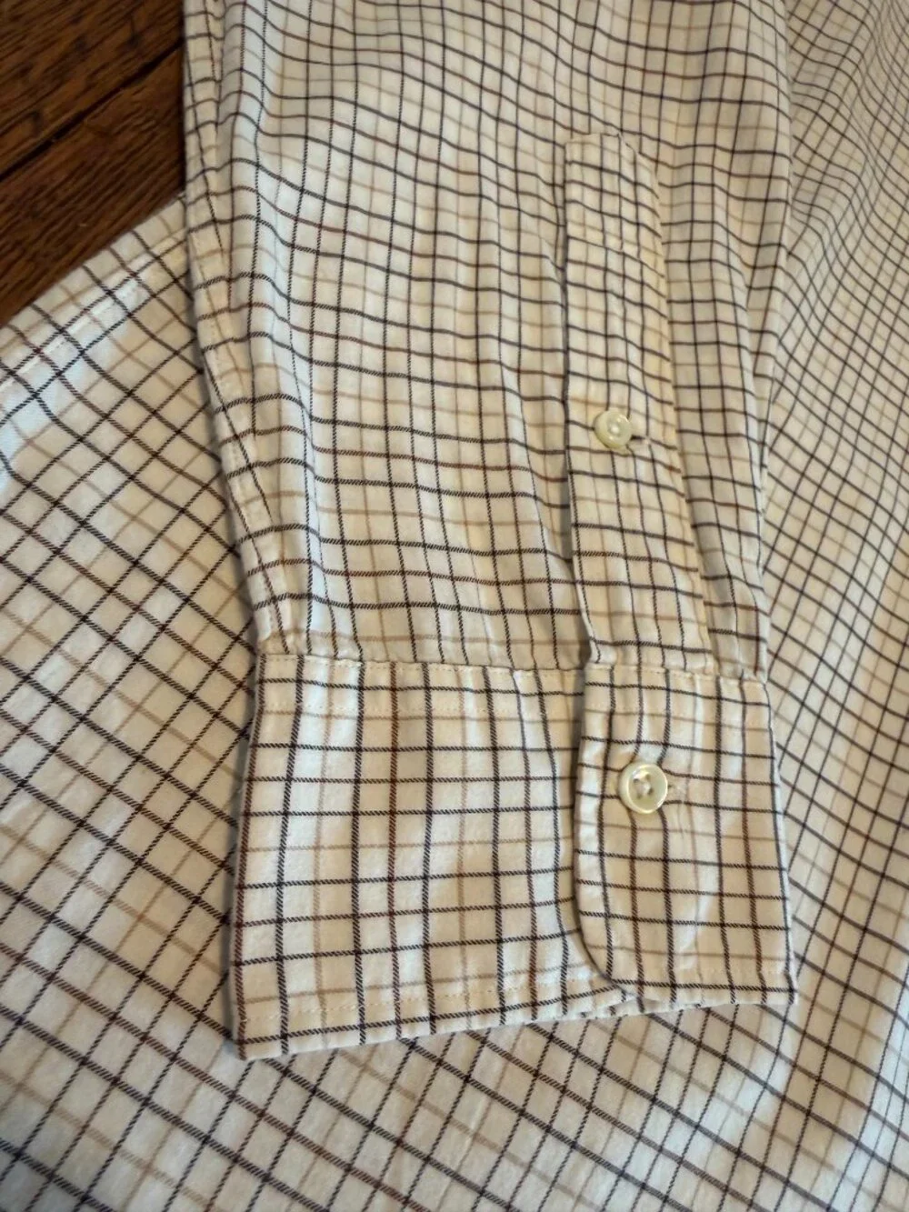 Polo Ralph Lauren Men's Plaid Dress Shirt - Large, Tan/Brown